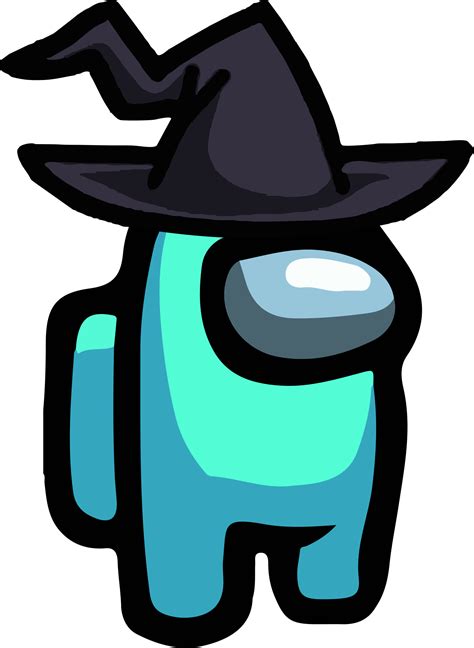 Among Us Cyan Witch Hat Png 01 Imagens Png