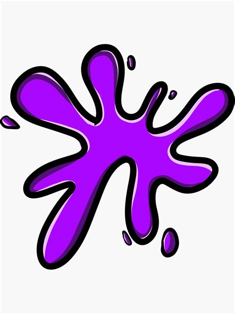 Purple Splash Of Paint Sticker For Sale By Beckysartshop Redbubble