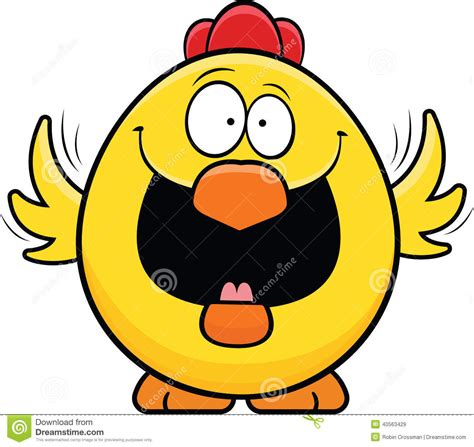 Happy Cartoon Chicken Stock Vector Image 40563429