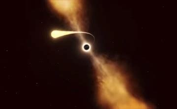 Agujero Negro Supermasivo Absorbe Y Destruye Una Estrella