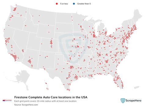 List of all Firestone Complete Auto Care locations in the USA