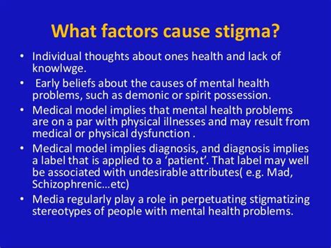 Stigma Of Mental Health