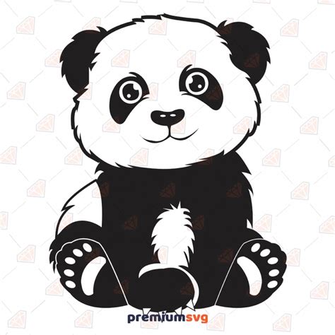 Panda Svg Cut File Panda Vector Files Instant Download Premiumsvg