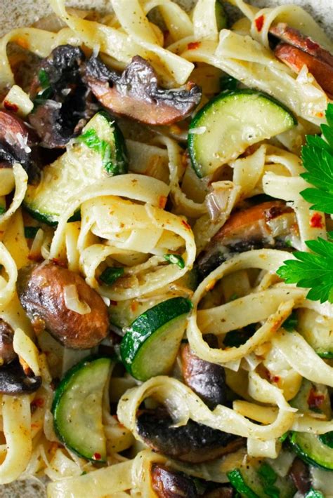 zucchini  mushroom pasta kitchen   avenue