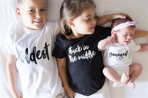 Sibling Shirts Set For 3 Kids Oldest Middle And Youngest Big Brother