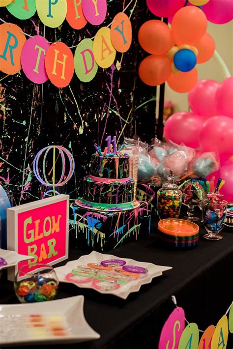 Karas Party Ideas Neon Glow Birthday Party Karas Party Ideas