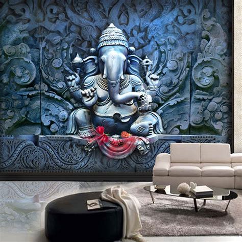 Doesn T The Beauty Of The Serene Ganesha Wall Mural Make You Want To Surrender To This