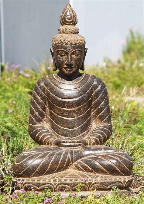 Stone Meditating Garden Buddha Statue 29 85ls108 Hindu Gods