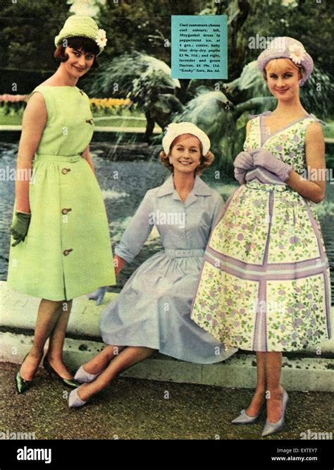 1960s Uk Womens Fashion Magazine Plate Stock Photo 85361115 Alamy