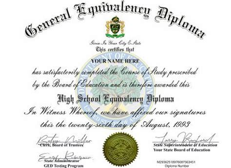 Diploma Ged High School Personalized Novelty Diplomas Home And Garden