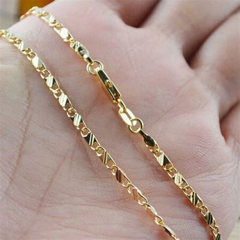 All that glimmers is not gold, but in this case…it is. Men Women Wholesale 16-30 Inches Jewelry 18K Yellow Gold ...