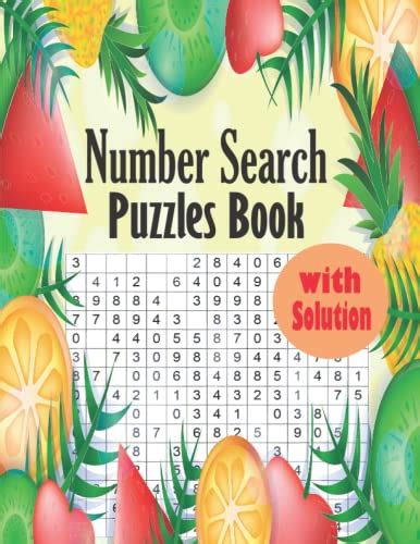 Number Search Puzzles Book With Solution Large Print Number Search