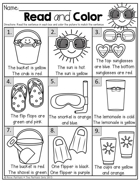 Preschool English Activities Worksheets Teaching Treasure