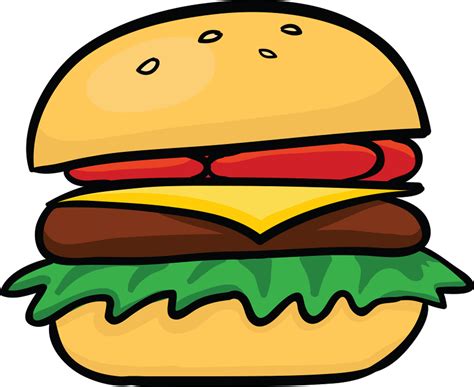 Cheeseburger Cartoon Drawing ~ Hamburger Clipart 20 Free Cliparts