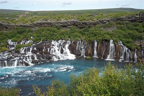 Waterfalls And Landscape In Iceland Image Free Stock Photo Public