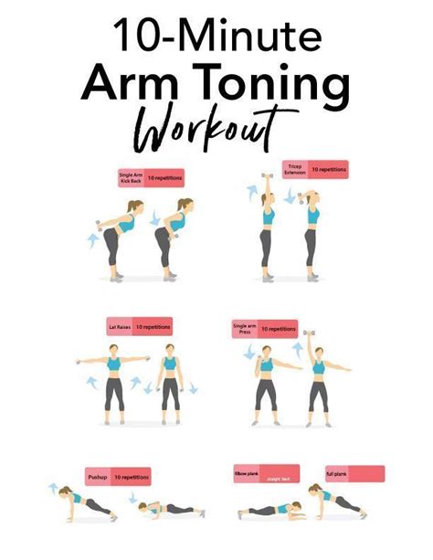 10 Minute Arm Toning Workout Toning Workouts Arm Toning Exercises