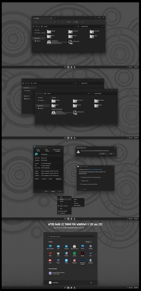 After Dark Gray Theme For Windows 11 22h2 Cleodesktop Windows 11 Themes
