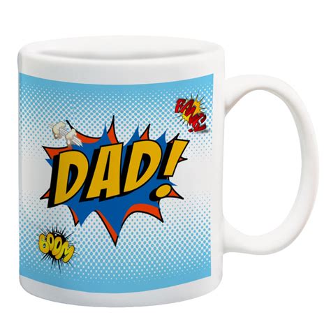 There are golf dads and tech dads and dads who drink beer, to name three of the oh so many kinds of patriarch. Personalised comic Dad mug