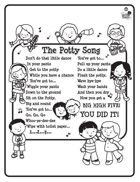 Potty Training Coloring Page