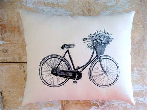 Got the bump, décor and passport already? Bicycle Pillow, Vintage Bicycle, Flower Basket, French ...