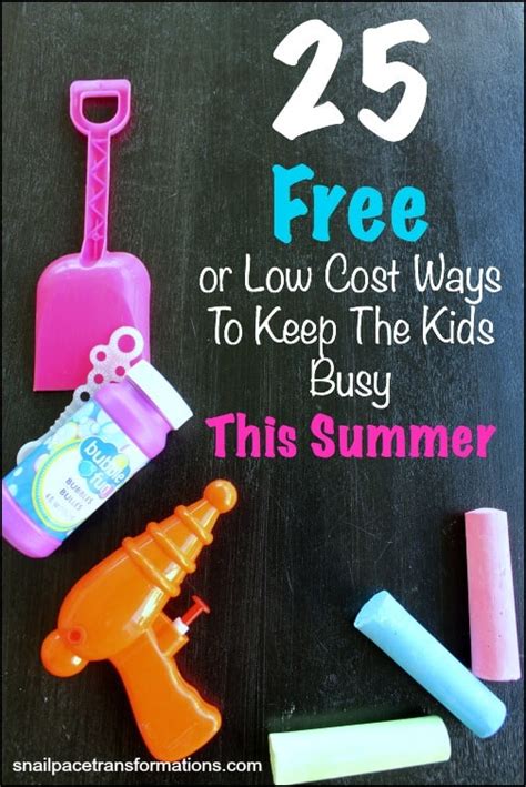 25 Free Or Low Cost Ways To Keep The Kids Busy This Summer