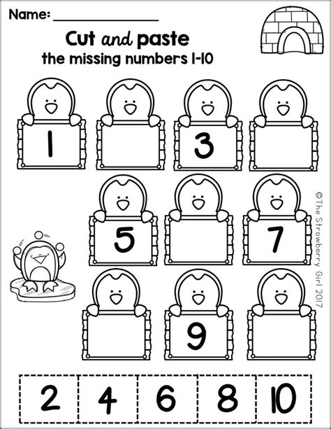 Kindergarten Math Worksheets Winter Preschool Math Worksheets