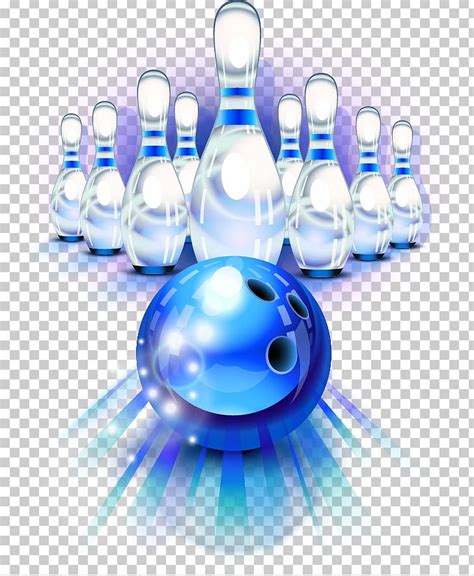 Bowling Ball Bowling Pin Png Clipart Blue Abstract Blue Background