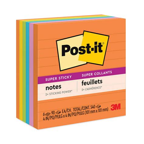Post It Notes Super Sticky Pads In Energy Boost Collection Colors Note