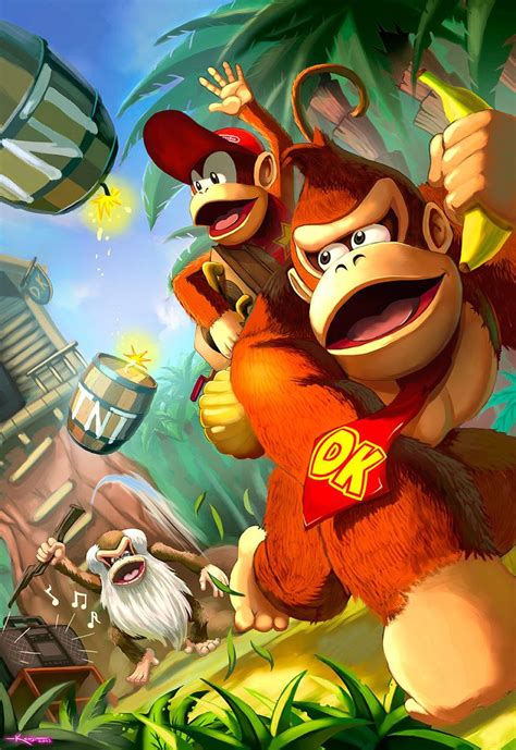 Donkey Kong Country By Alejandro Catalan Donkey Kong Retro Gaming Art Mario Art