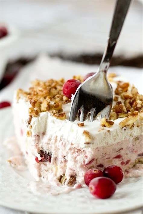 Serve This Creamy Frosted Cranberry Dessert For A Light Refreshing