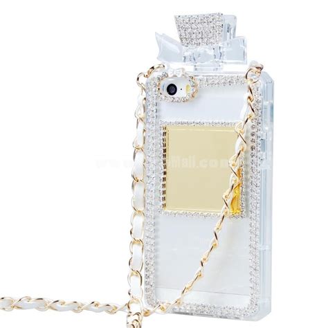 Md Rhinestone Perfume Bottle Crystal Diamond Cellphone Case With Chain