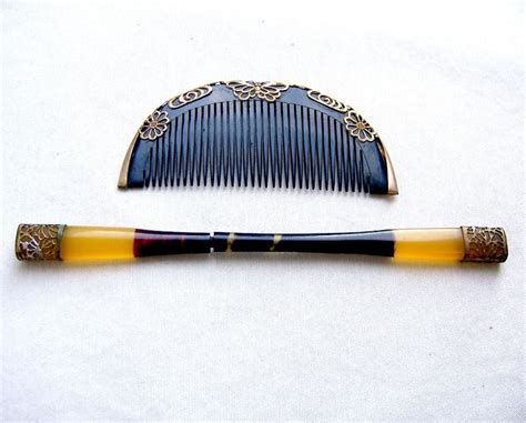 Vintage Japanese Kanzashi Comb Hairpin Geisha Set Hair Accessory Aas