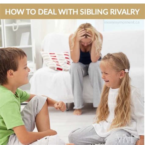 how to deal with sibling rivalry mommy moment