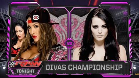 Nikki Bella Vs Paige Campeonato De Las Divas Wwe Raw 01062015 En