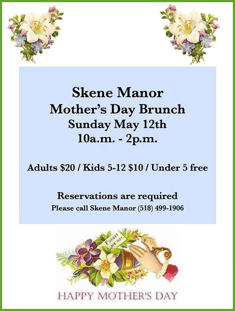 Mothers Day Brunch 2019 Skene Manor