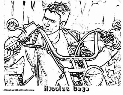 Coloring Cage Nicolas Star Pages Colouring Film