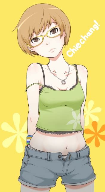 Ina Gokihoihoi Satonaka Chie Atlus Persona Persona 4 1girl Bare Shoulders Bracelet