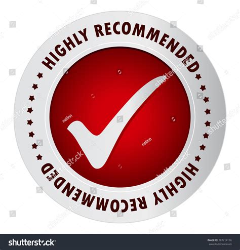 Highly Recommended Stamp Sticker Label Badge Stock Vector 287214116 - Shutterstock