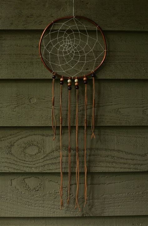 Copper Dream Catcher With Leather Details Dreamcatcher Dream Etsy