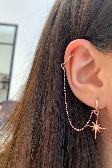 Pin By Kahe On Tak Ear Jewelry Earings Piercings Chain Earrings