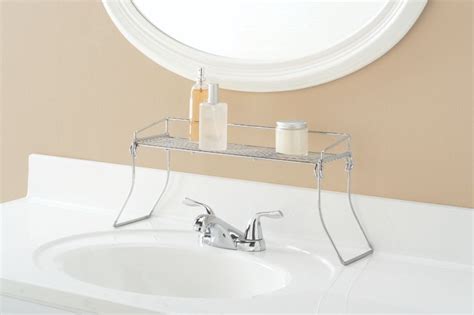 Place decorative items on your bathroom counter so you'll think of it as a sanctuary, rather than a install shelves in the hidden areas of your bathroom, such as behind vanity and closet doors, to. Mainstays over the Sink Bathroom Metal Shelf, Silver ...