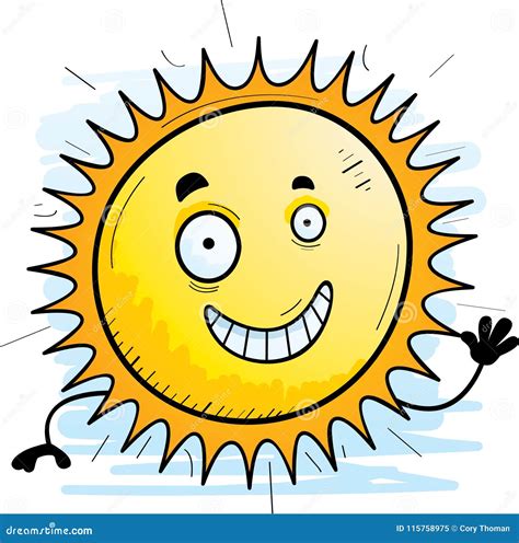 Cartoon Sun Waving Stock Vector Illustration Of Smiling 115758975