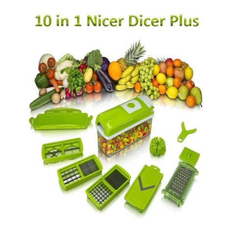 Genius Nicer Dicer Plus Speedy Vegetable Chopper And Fruit Cutter Awc