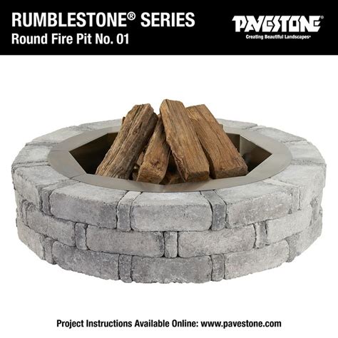 Rumblestone Round Fire Pit No 01 Seen In Greystone Pavestoneco