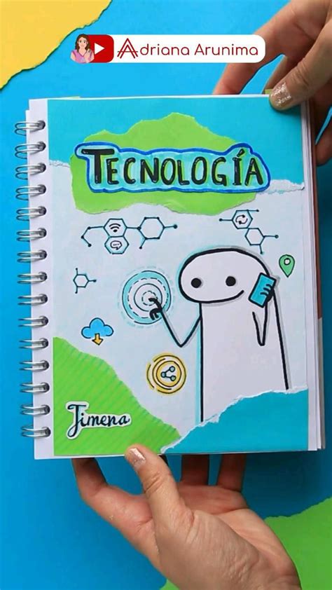 Portada De Tecnología 💻 Carátula Tapa De Cuaderno Cuadernos