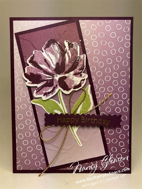 Stampin Up Art Gallery Oh So Ombre Dsp Sab 2021 Flower Stamped