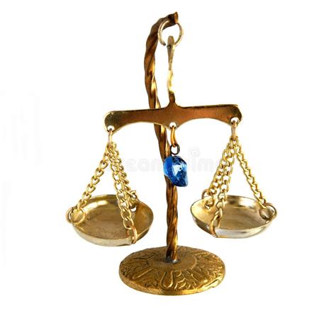 Vintage Brass Balance Scale Stock Image Image Of Legal Decoration