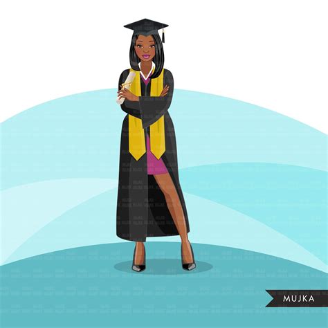 Black Girl Graduation Svg Black And Educated Svg Cute Afro Girl Svg