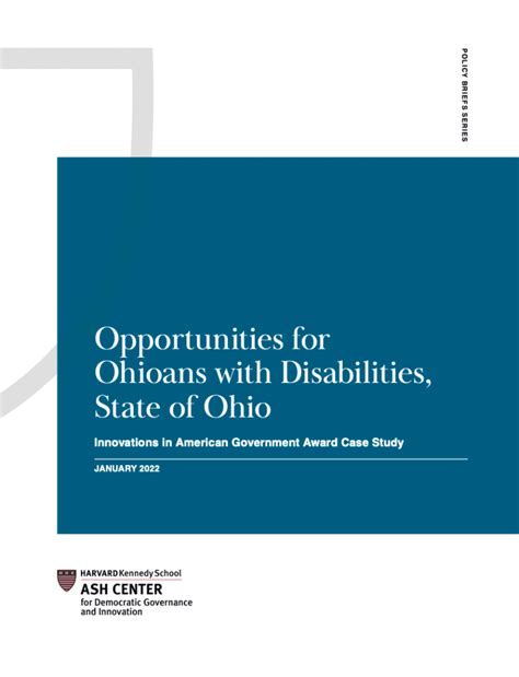 Opportunities For Ohioans With Disabilities State Of Ohio Innovations