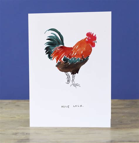 Nice Cock Valentines Card By Blank Inside